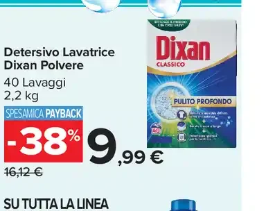 Detersivo lavatrice Dixan Polvere