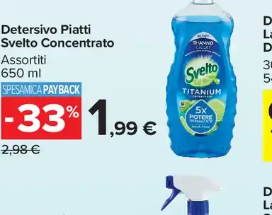 Detersivo piatti Svelto concentrato