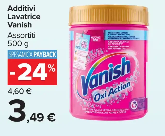 Additivo lavatrice Vanish