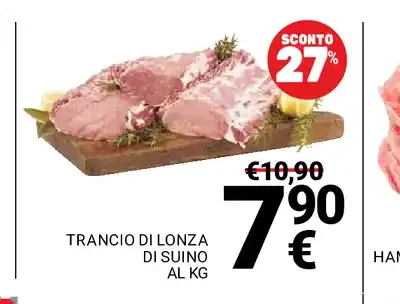 Trancio di lonza di suino