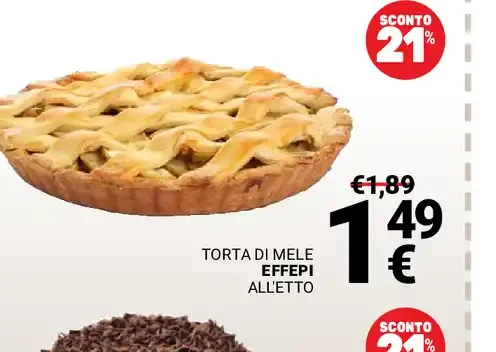 Torta di mele Effepi all'etto