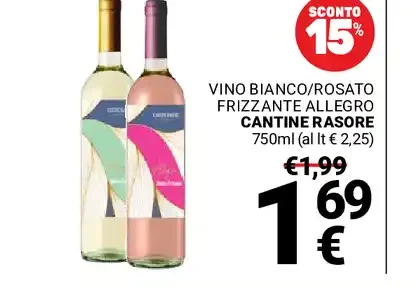 Vino bianco/rosato frizzante Allegro Cantine Rasore