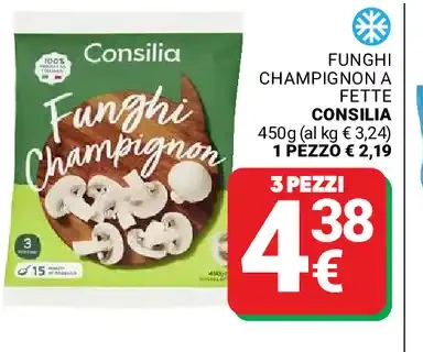 Funghi champignon a fette
