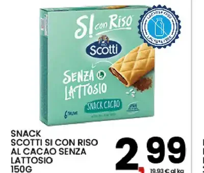 Snack Scotti Si con Riso al cacao senza lattosio