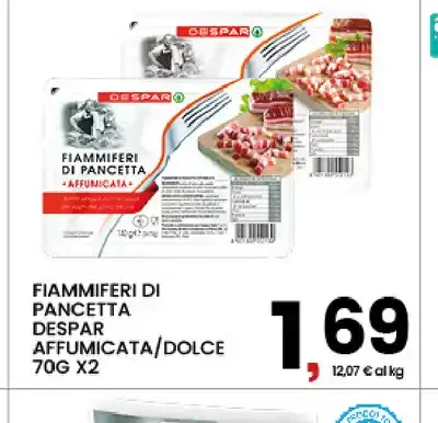 Fiammiferi di pancetta affumicata/dolce