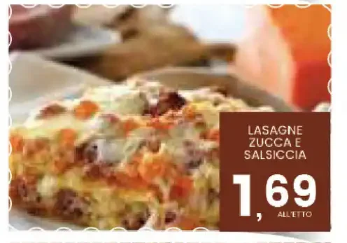 Lasagne zucca e salsiccia