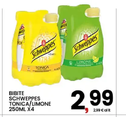Bibite Schweppes tonica/limone