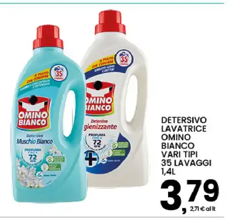Detersivo lavatrice Omino Bianco