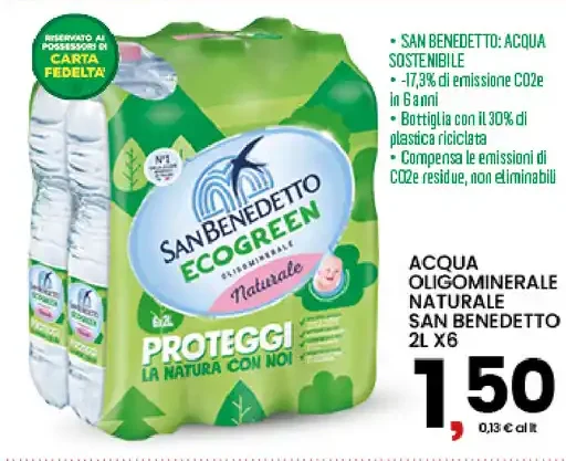 Acqua oligominerale naturale San Benedetto