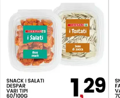 Snack I Salati Despar vari tipi