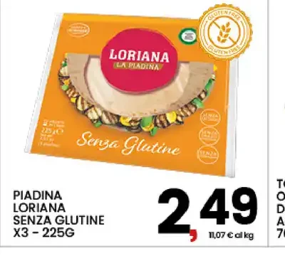 Piadina Loriana senza glutine