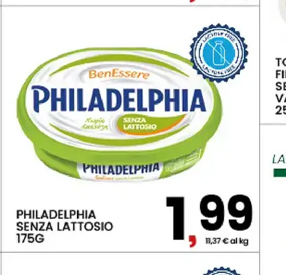 Philadelphia senza lattosio