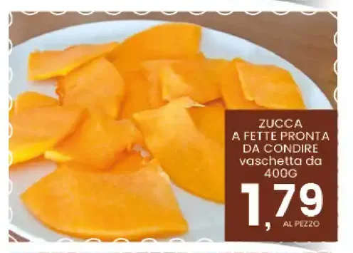 Zucca a fette pronta da condire