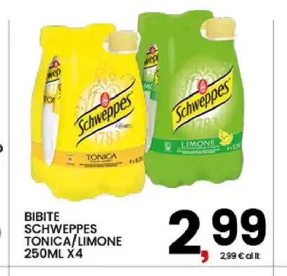 Bibite Schweppes tonica/limone
