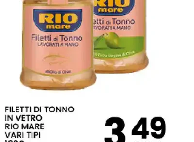 Filetti di tonno in vetro Rio Mare