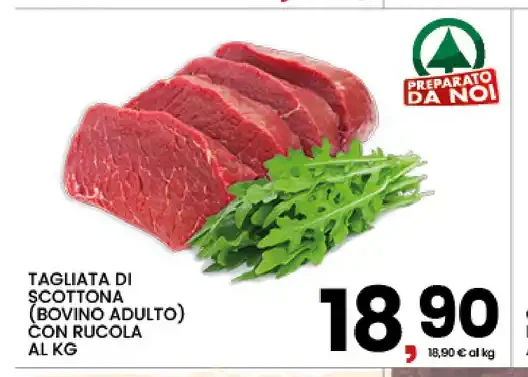 Tagliata di scottona con rucola
