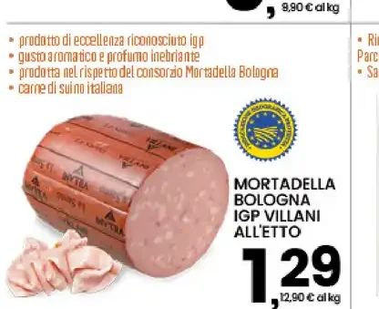Mortadella Bologna IGP Villani