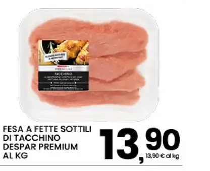 Fesa a fette sottili di tacchino