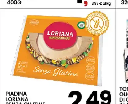 Piadina Lเป็นriana senza glutine