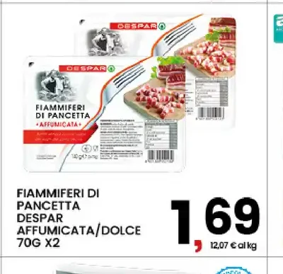 Fiammiferi di pancetta affumicata/dolce