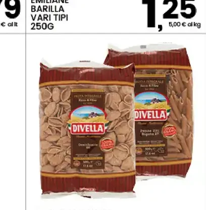 Pasta integrale Divella vari tipi