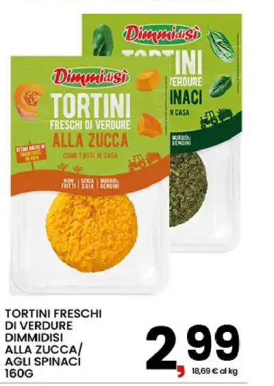Tortini freschi di verdure DimmidiSì