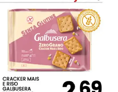 Cracker mais e riso Galbusera Zero Grano