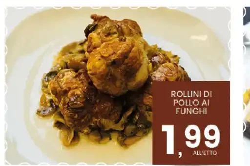Rollini di pollo ai funghi