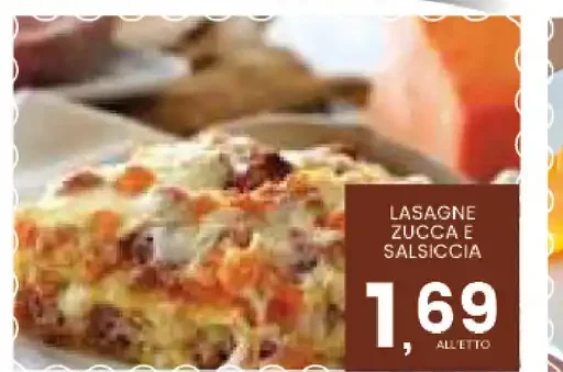 Lasagne zucca e salsiccia