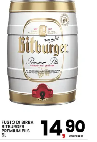 Fusto di birra Bitburger Premium Pils