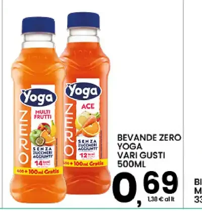 Bevande zero Yoga vari gusti