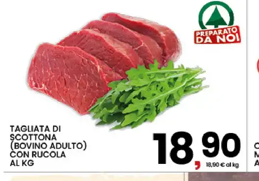 Tagliata di scottona con rucola