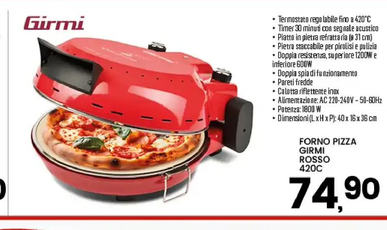Forno pizza Girmi rosso