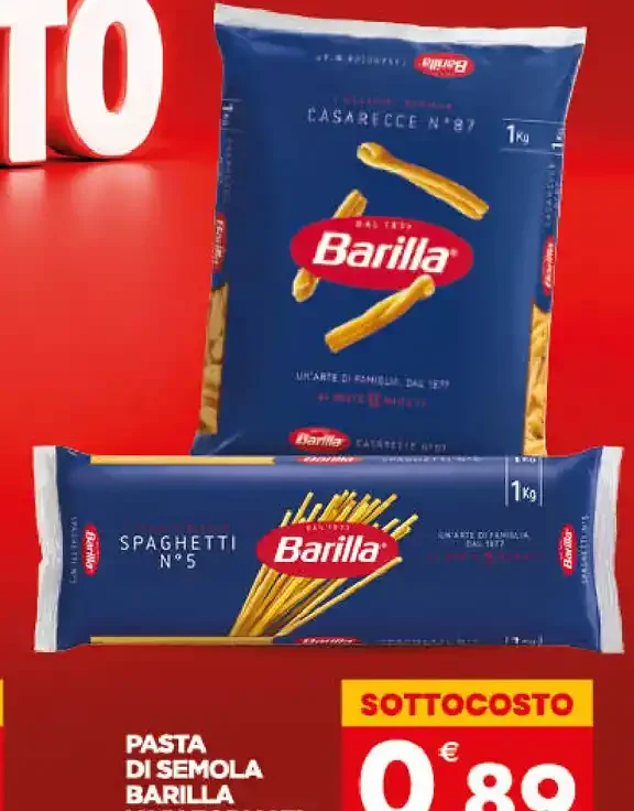 Pasta di semola Barilla vari formati