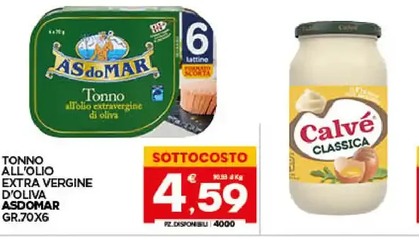Tonno all'olio extravergine d'oliva Asdomar
