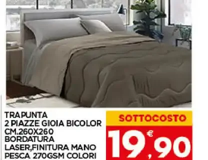 Trapunta 2 piazze Gioia bicolor