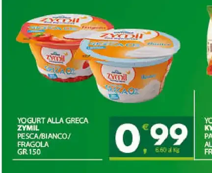 Yogurt alla greca Zymil pesca/bianco/fragola