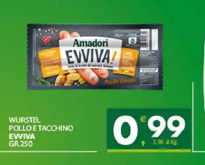Wurstel pollo e tacchino Evviva