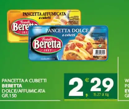 Pancetta a cubetti dolce/affumicata Beretta