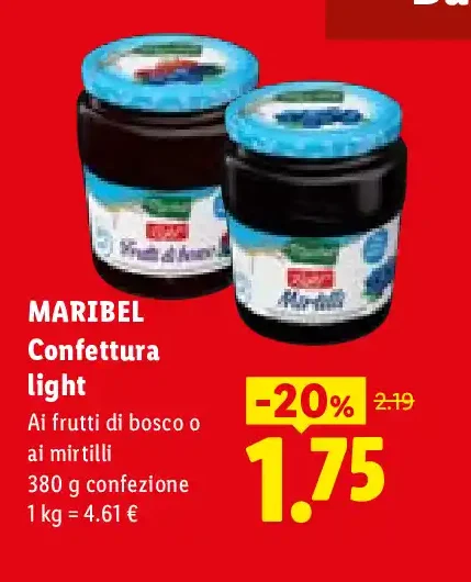 Confettura light ai frutti di bosco o ai mirtilli