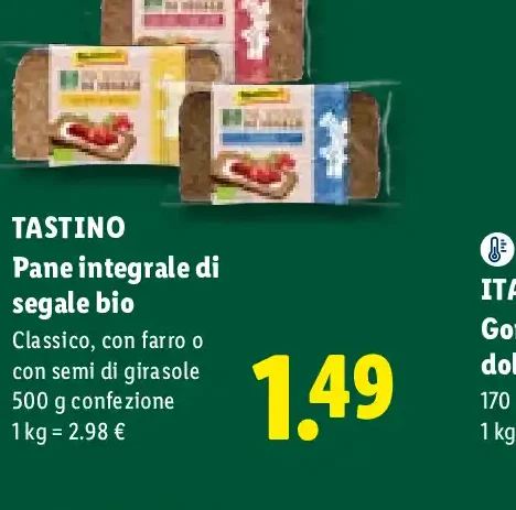 Pane integrale di segale bio