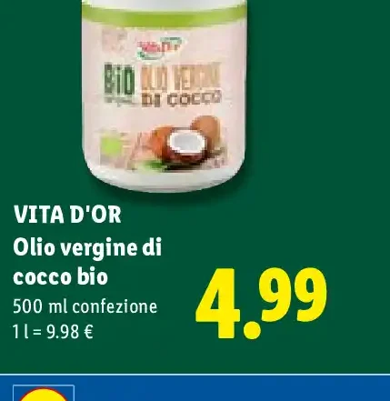 Olio vergine di cocco bio