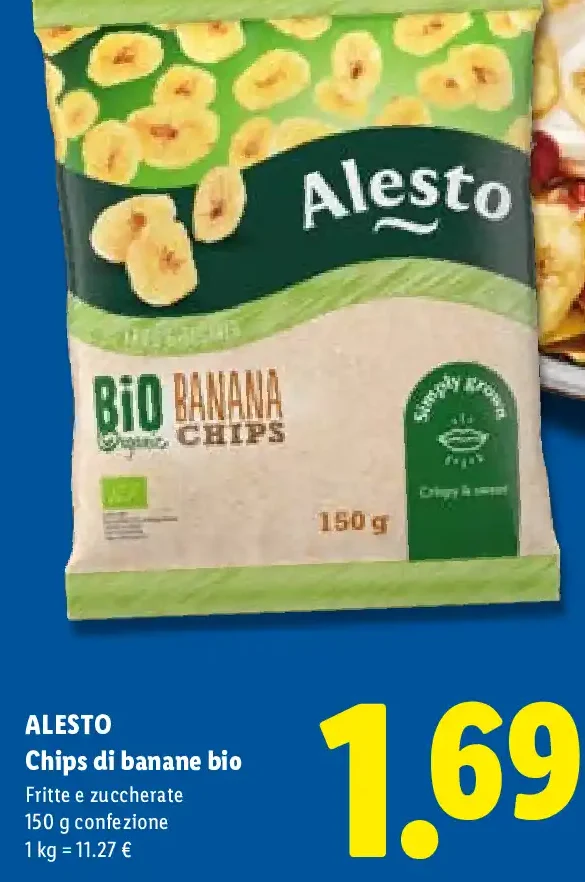 Chips di banane bio