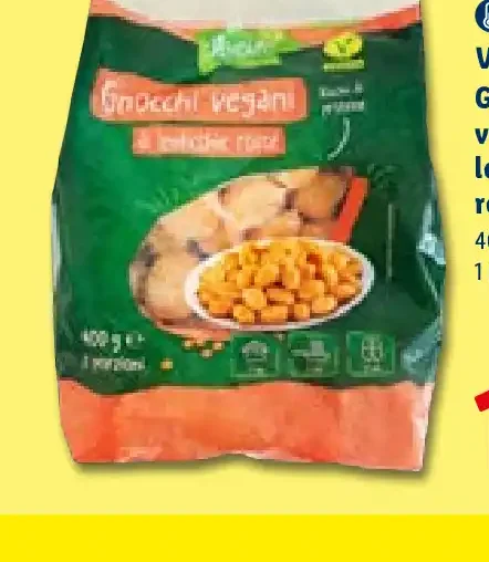 Gnocchi vegani di lenticchie rosse