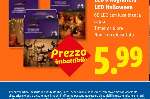 Catena luminosa LED o Ragnatela LED Halloween