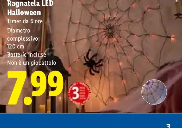 Ragnatela LED Halloween