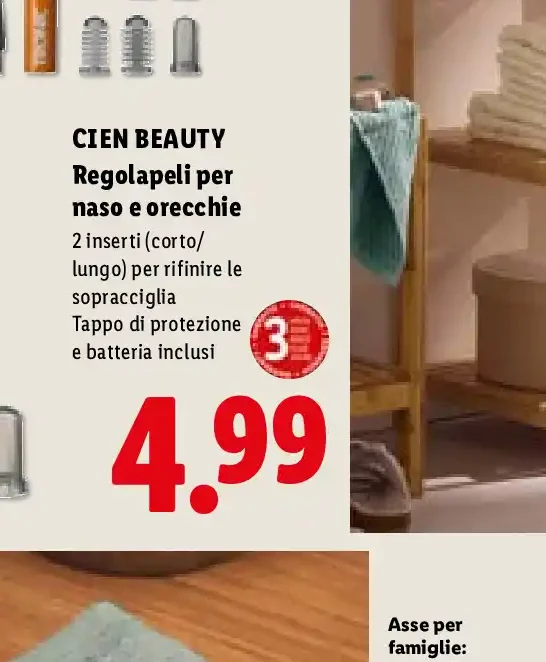 Regolapeli per naso e orecchie