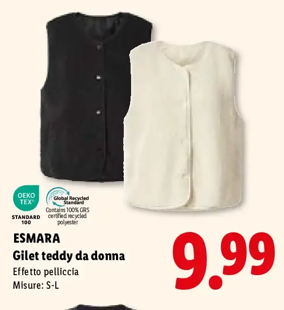 Gilet teddy da donna