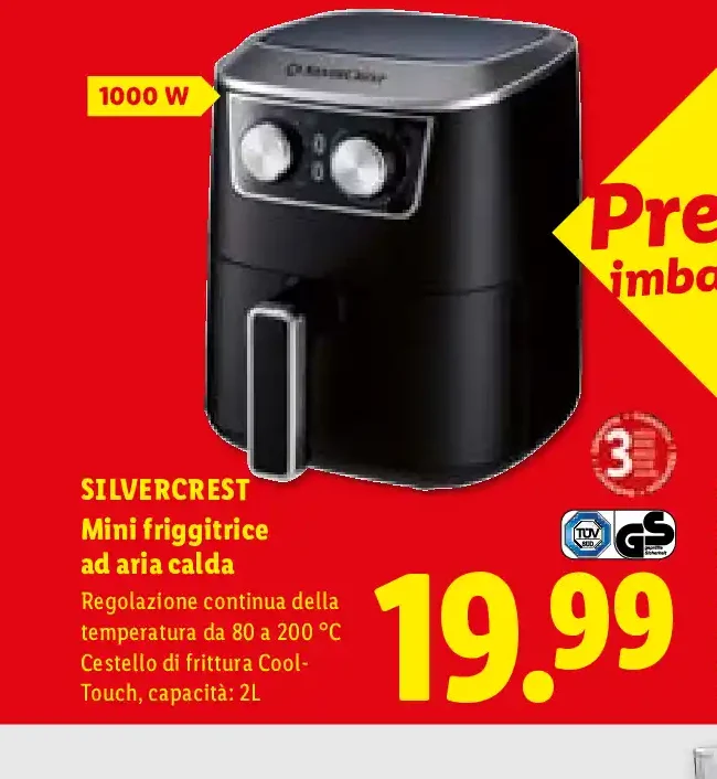 Mini friggitrice ad aria calda