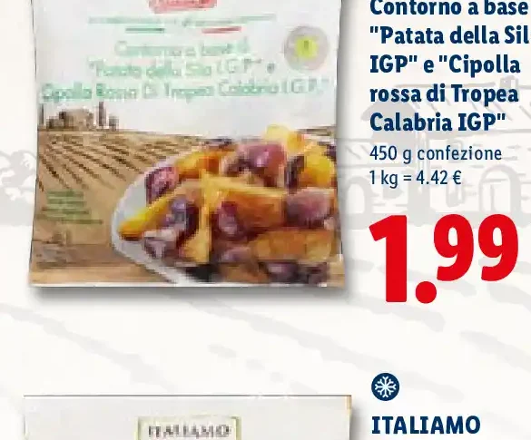 Contorno a base di patata e cipolla rossa